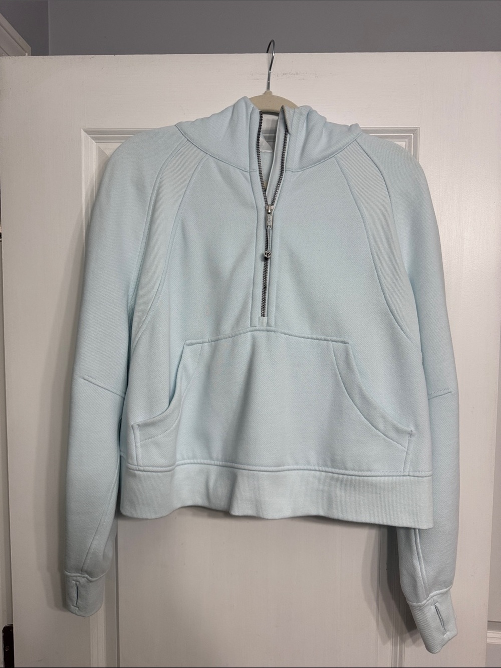 lululemon athletica Pale Blue Half-Zip Hoodie